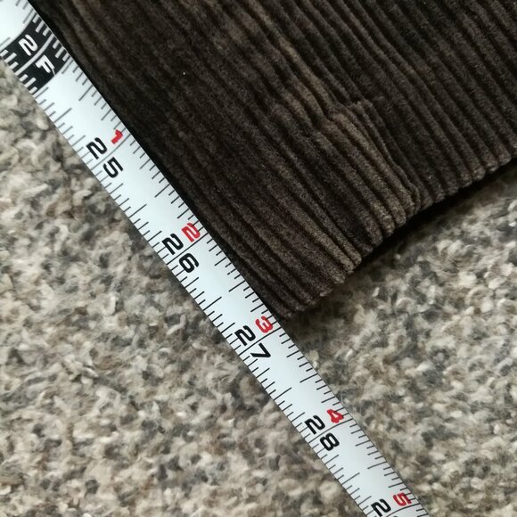 Abercrombie & Fitch Pants Corduroy Flat Front Drawstring Brown Mens 30x27 - Picture 8 of 10